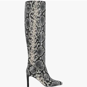 Marc Fisher snake print heel boots